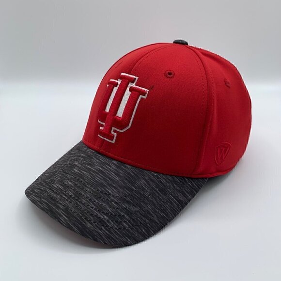 Indiana Hoosiers NCAA Red Gray Top of the World Stretch Fitted Hat One Size READ - Picture 1 of 6